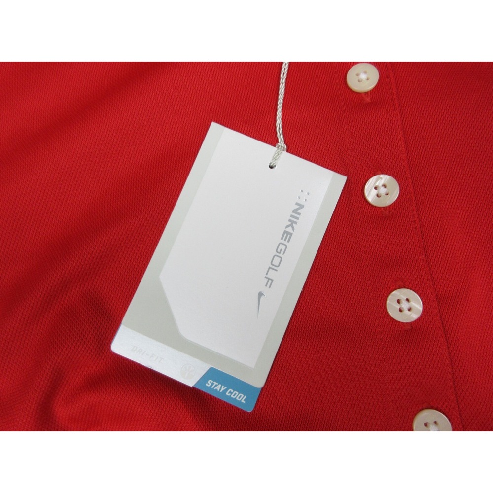 Nike Golf Dri-FIT Polo Shirt Womens Small Red Short Sleeve Ballen Isles Golf Top - Picture 5 of 11